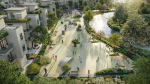 Một góc tiện ích khu đô thị Phú Cát City