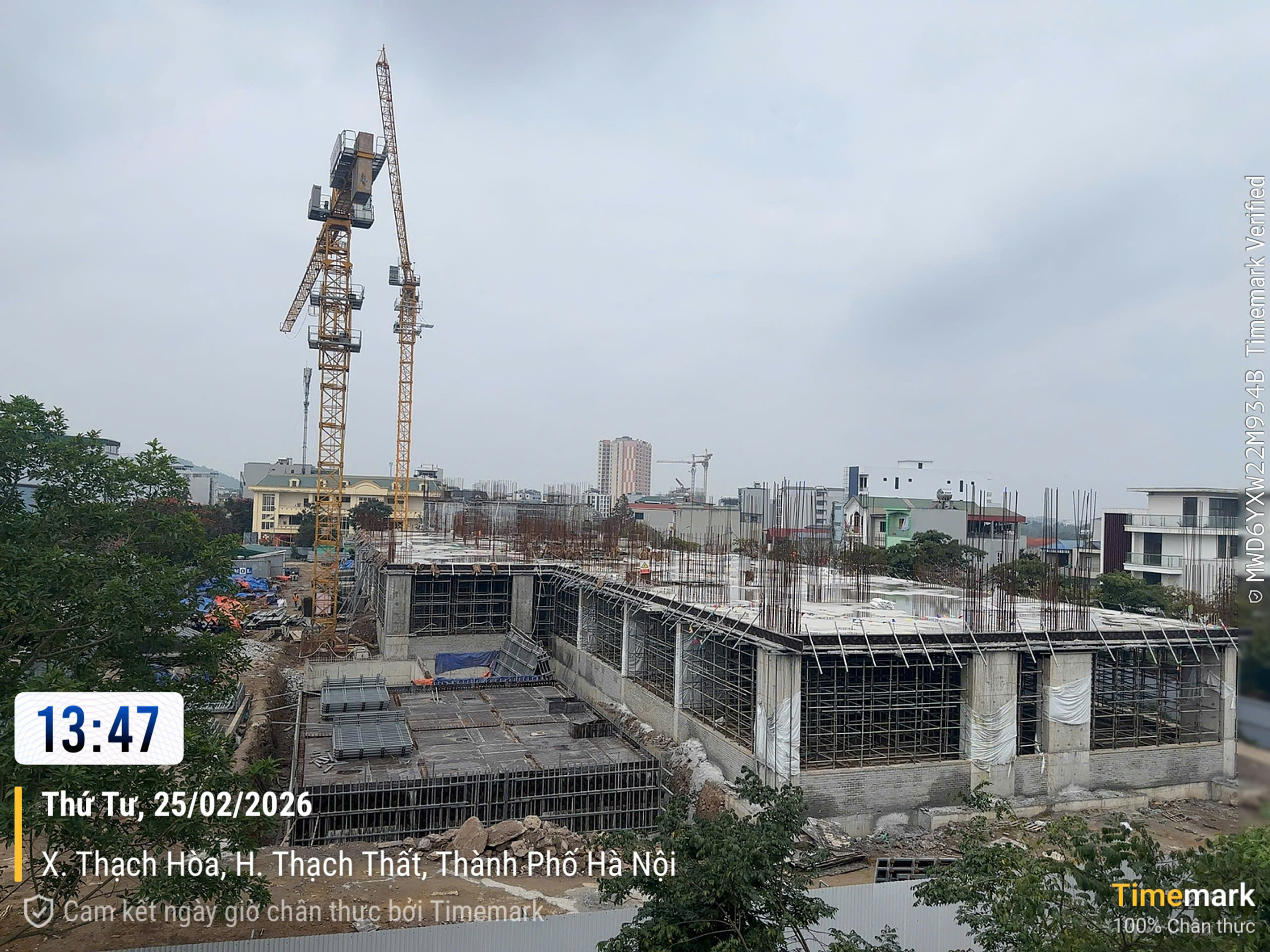 Tiến độ mới nhất dự án Legacy Hinoiri Hòa Lạc tháng 2/2026. Ảnh 1